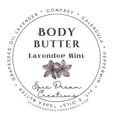 Load image into Gallery viewer, Large 8oz Lavender Peppermint Infused Body Butter
